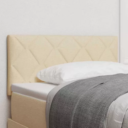 vidaXL Fejtámla LED -es lámpákkal fejtámlával Krém 90 cm szövet