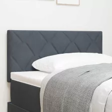   vidaXL LED Fejtámla LED -es lámpákkal Sötétszürke 90 cm Bársony