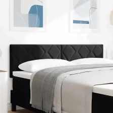   vidaXL LED Fejtámla LED -es lámpákkal Fekete 144 cm Bársony