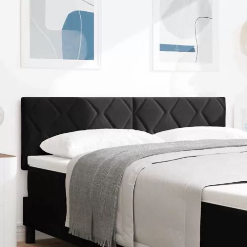 vidaXL LED Fejtámla LED -es lámpákkal Fekete 144 cm Bársony
