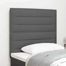   vidaXL LED ágytámla LED -es lámpákkal Sötétszürke 90 cm Poliészter