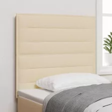   vidaXL LED ágytámla LED -es lámpákkal Krém 90 cm Poliészter