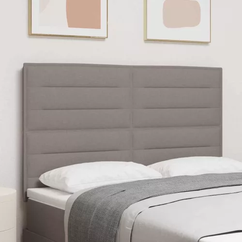 vidaXL LED ágytámla LED -es lámpákkal Tópszínű 144 cm Poliészter