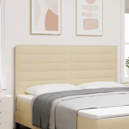 vidaXL LED ágytámla LED -es lámpákkal Krém 180 cm Poliészter