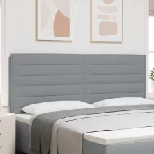   vidaXL LED ágytámla LED -es lámpákkal Világosszürke 200 cm Poliészter