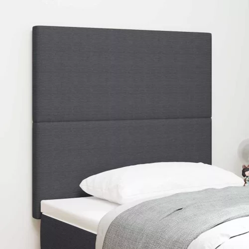 vidaXL LED ágytámla LED -es lámpákkal Sötétszürke 80 cm Poliészter