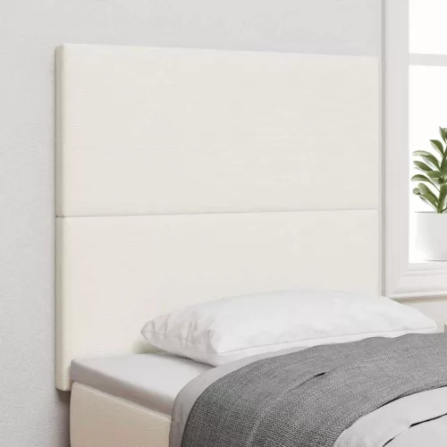 vidaXL LED ágytámla LED -es lámpákkal Krém 80 cm Poliészter