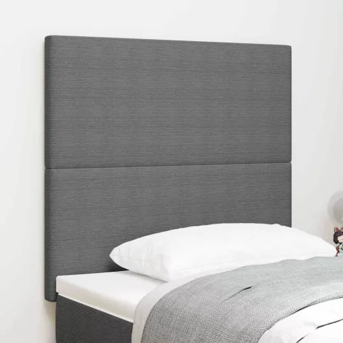 vidaXL LED ágytámla LED -es lámpákkal Világosszürke 90 cm Poliészter
