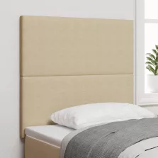   vidaXL LED ágytámla LED -es lámpákkal Szürke zöld 90 cm Poliészter