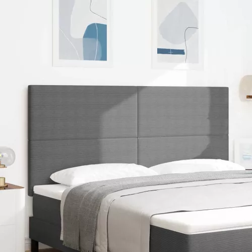 vidaXL LED ágytámla LED -es lámpákkal Világosszürke 180 cm Poliészter