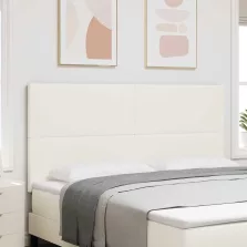   vidaXL LED ágytámla LED -es lámpákkal Krém 180 cm Poliészter