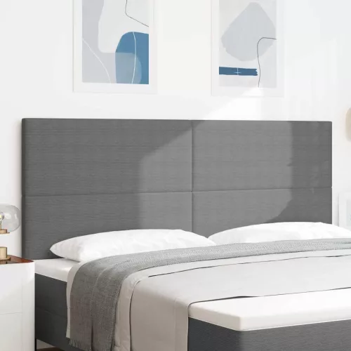 vidaXL LED ágytámla LED -es lámpákkal Világosszürke 200 cm Poliészter