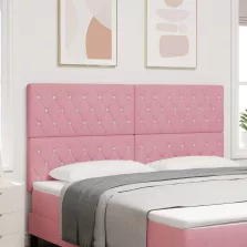   vidaXL LED ágytámla LED -es lámpákkal Rózsaszín 180 cm Poliészter