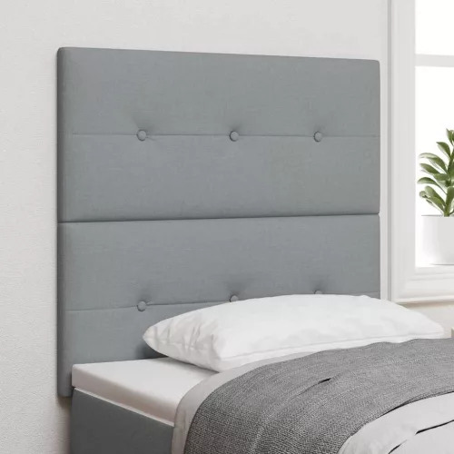 vidaXL LED ágytámla LED -es lámpákkal Világosszürke 80 cm Poliészter