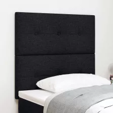   vidaXL LED ágytámla LED -es lámpákkal Fekete 80 cm Poliészter