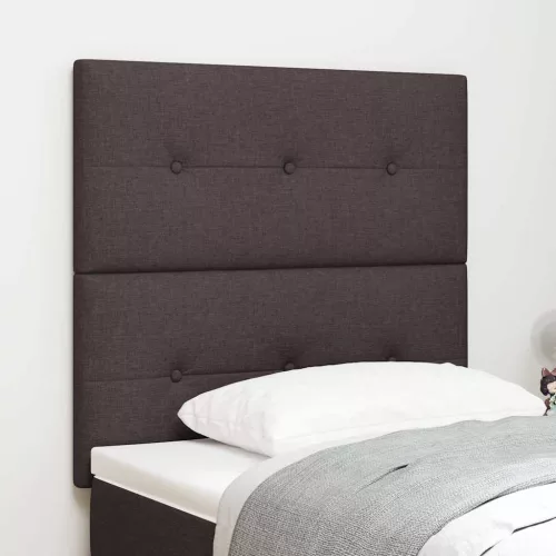 vidaXL LED ágytámla LED -es lámpákkal Sötét Barna 80 cm Poliészter