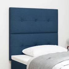   vidaXL LED ágytámla LED -es lámpákkal fejtámlával Kék 80 cm Poliészter