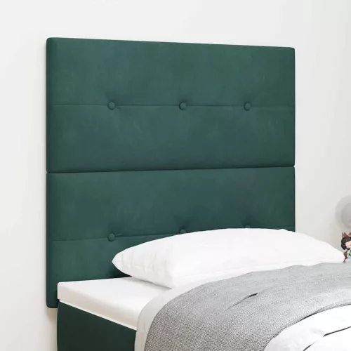 vidaXL LED ágytámla LED -es lámpákkal Zöld 80 cm Poliészter