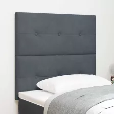   vidaXL LED ágytámla LED -es lámpákkal Szürke 90 cm Poliészter