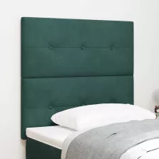   vidaXL LED ágytámla LED -es lámpákkal Zöld 90 cm Poliészter