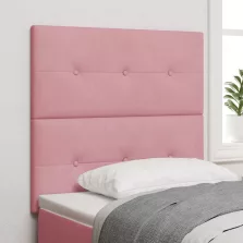   vidaXL LED ágytámla LED -es lámpákkal Rózsaszín 90 cm Poliészter