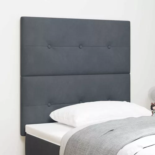 vidaXL LED ágytámla LED -es lámpákkal Szürke 100 cm Poliészter