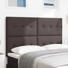  vidaXL LED ágytámla LED -es lámpákkal Sötét Barna 160 cm Poliészter
