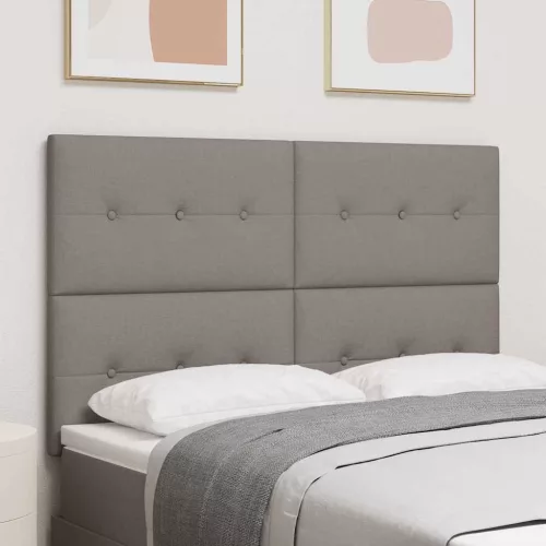 vidaXL LED ágytámla LED -es lámpákkal Tópszínű 160 cm Poliészter