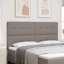   vidaXL LED ágytámla LED -es lámpákkal Tópszínű 180 cm Poliészter