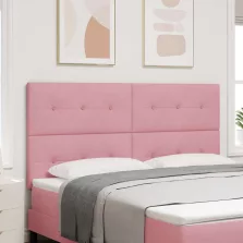   vidaXL LED ágytámla LED -es lámpákkal Rózsaszín 180 cm Poliészter
