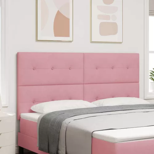 vidaXL LED ágytámla LED -es lámpákkal Rózsaszín 180 cm Poliészter