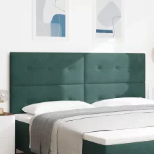   vidaXL LED ágytámla LED -es lámpákkal Zöld 200 cm Poliészter