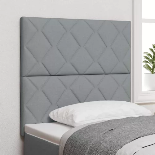 vidaXL Fejtámla Világosszürke 100 cm szövet