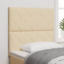 vidaXL Fejtámla Krém 100 cm szövet
