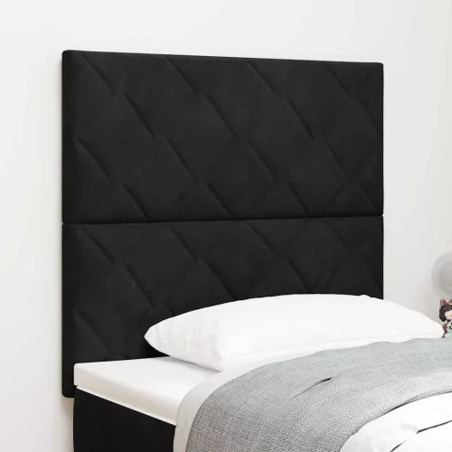vidaXL LED Fejtámla LED -es lámpákkal Fekete 100 cm Bársony