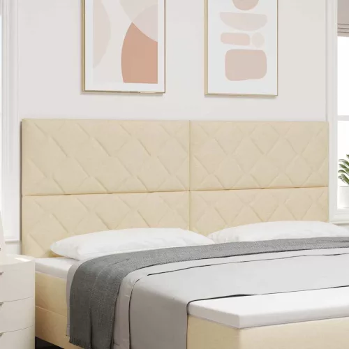 vidaXL Fejtámla Krém 200 cm szövet