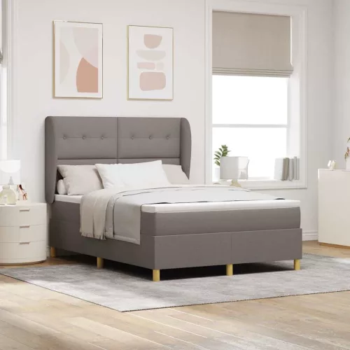 vidaXL Boxspring ágy matraccal Sötétszürke 90x190 cm Szövet Tópszínű