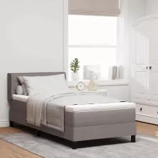   vidaXL Boxrugós ágy matracmal Tópszínű 200 x 90 cm Poliészter