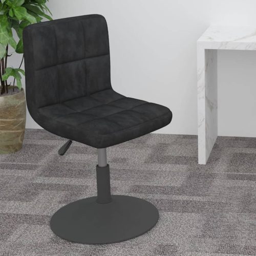 vidaXL fekete bársony forgó bárszék