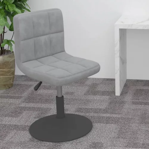 vidaXL világosszürke bársony forgó bárszék