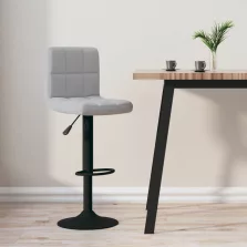 vidaXL világosszürke bársony bárszék