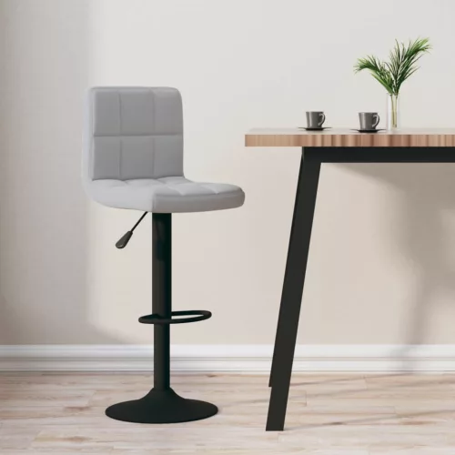 vidaXL világosszürke bársony bárszék