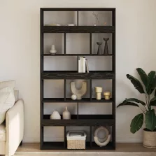 vidaXL Könyvespolc Musta tammi 100 x 33 x 187.5 cm Faanyag