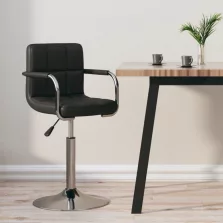 vidaXL fekete műbőr bárszék