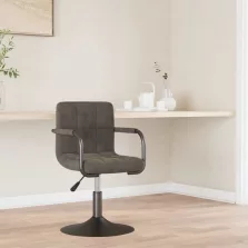 vidaXL sötétszürke bársony bárszék