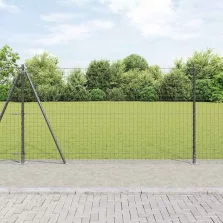   vidaXL Kerítésoszlop Egyéb 26 pcs Ezüst 3.2 x 3.2 x 78.5 cm Acél