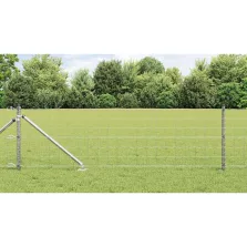 vidaXL Kerítés oszlopokkal Ezüst 0,6 x 10 m Acél