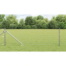 vidaXL Kerítés oszlopokkal Ezüst 0.4 x 50 m Acél