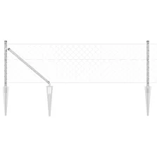 vidaXL Lánckerítés oszlopokkal Ezüst 0,4 x 25 m Acél