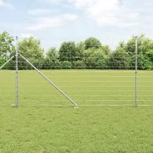 vidaXL Legelőkerítés Ezüst 25 x 1.4 m Horganyzott acél